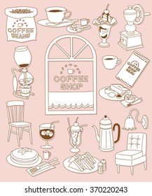 Old coffee shop of the image