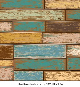 Old color wooden texture background. vector illustrator