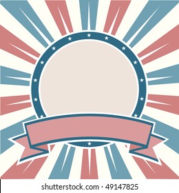 Old Colors American Round Banner
