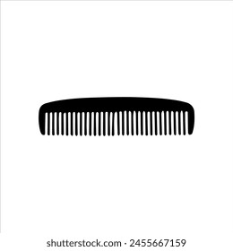 Silueta de peine viejo aislado sobre fondo blanco. Ilustración vectorial de iconos de peine.