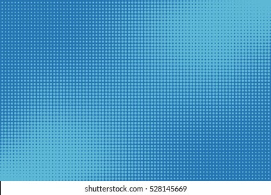 Old comic blue background with halftone gradient in pop art retro style.