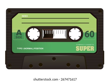 old compact audio cassette