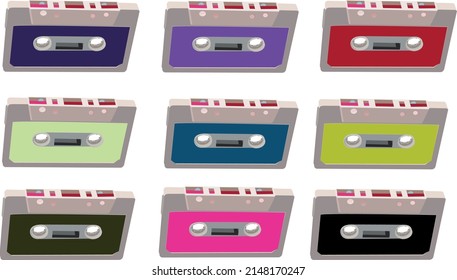 old compact tape recording cassette
