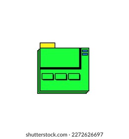 Old computer browser in 90s vaporwave style with layout screen elements frame pages banners icons dividers and buttons garish vector ui templates. Retrowave pc desktop with message boxes and popup use