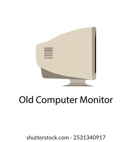 Old Computer Monitor Hand drawing illustration Vol 02