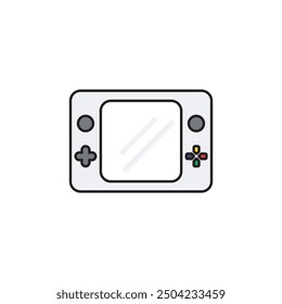 Old console game pad vector illustration, simple flat icon vector design. 