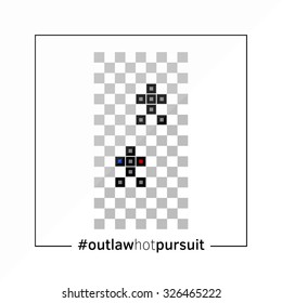Old console game play poster - Outlaw hot pursuit