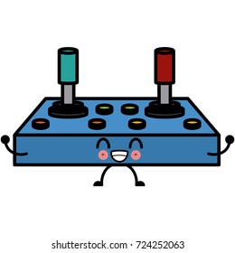 Old console gamepad cute kawaii cartoon
