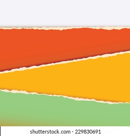 Old Construction Paper With Ragged Edge. Torn Paper. Vector Illustration