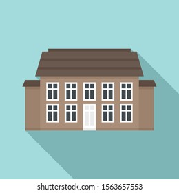 Old cottage icon. Flat illustration of old cottage vector icon for web design