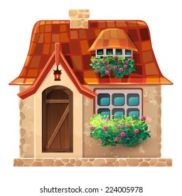 Old Cottage Vector Eps 10 Stock Vector (Royalty Free) 224005978 ...