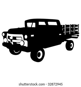 old country car, vector illustration