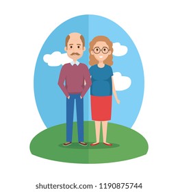 old couple avatars characters