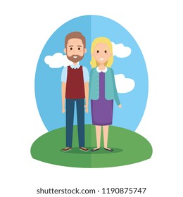 old couple avatars characters