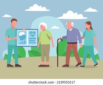 old couple with doctors characters