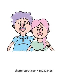 old couple with hairstyle design