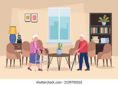 old couple in the home characters