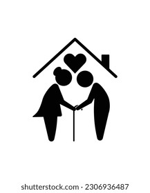 old couple icon, vector best flat icon.