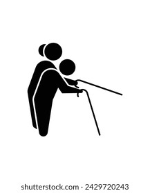 old couple icon, vector best flat icon.