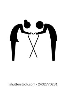 old couple icon, vector best flat icon.