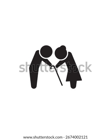 old couple icon, vector best flat icon.