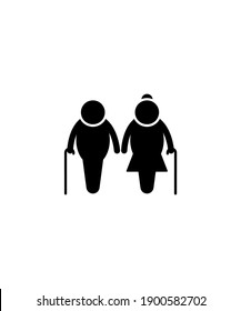 Old Couple Icon,vector Best Flat Icon.