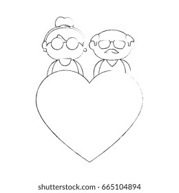 old couple in love