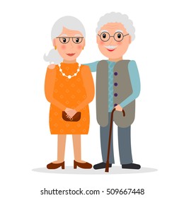 Elderly Couple Husband Wife Sitting On Stock Vector (Royalty Free ...