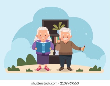 old couple with shelving continuing education