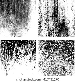 Old Crack Texture. Set of Dirty, Distressed Textures. Vector. 