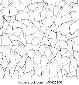 Old cracked paint on wall seamless pattern