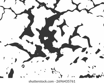 Vieja textura agrietada, textura de grieta de tierra seca para superposición, fondo grunge de textura de pared agrietada, una foto en blanco y negro de una textura grunge agrietada, un dibujo en blanco y negro de una pared agrietada