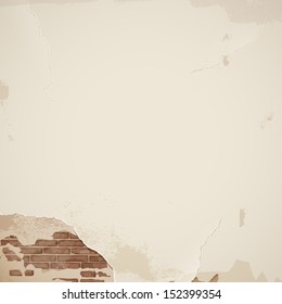 Old cracked wall - background - eps 10 vector