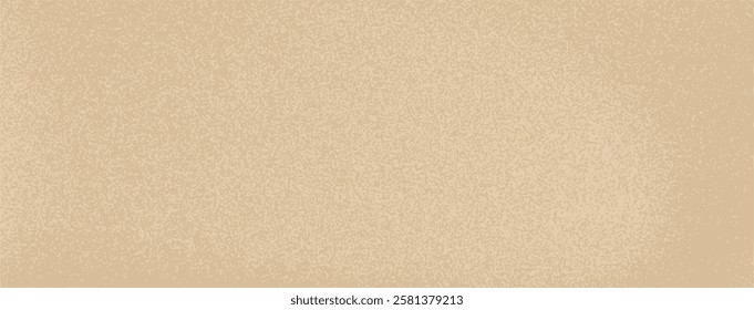 Old craft paper texture. Dotted vintage gradient effect. Abstract vector brown color retro grainy cardboard or sandpaper. Aged parchment banner. Eco bio organic background. Handmade beige paper bg
