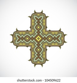 old cross.vector illustration.