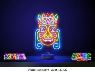 Old culture and traditional mask logo design for bar, traditional event and business industry.