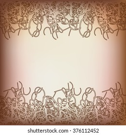 Old curly background   - vector illustration
