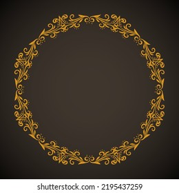 Set Of Decorative Curly Gold Borders 954062 Vector Art at Vecteezy