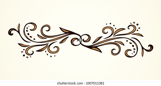 Old cute romantic book ribbon bow swirly tag swoosh element set isolated on white paper card backdrop. Freehand black ink pen outline drawn curly logo sketchy in artistic rustic curlicue scrawl style