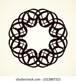 Old cute romantic book ribbon bow swirly tag swoosh element isolated on white paper card backdrop. Freehand black ink pen outline drawn curly corner sketchy in artistic rustic curlicue scrawl style