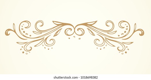 Old cute romantic book ribbon bow swirly tag swoosh element set isolated on white paper card backdrop. Freehand black ink pen outline drawn curly logo sketchy in artistic rustic curlicue scrawl style