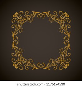 Old cute romantic book ribbon bow swirly tag swoosh element set isolated on dark black board  backdrop. Freehand white chalk outline drawn curly logo sketchy in artistic rustic curlicue scrawl style