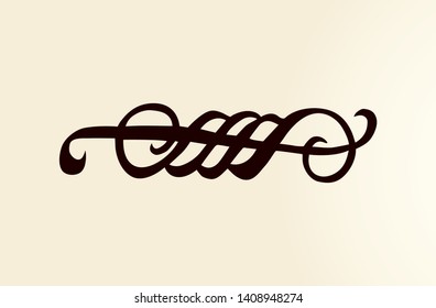 Old cute romantic book ribbon bow swirly tag swoosh element set isolated on white paper card backdrop. Freehand black ink pen outline drawn curly logo sketchy in artistic rustic curlicue scrawl style