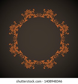Old cute romantic book ribbon bow swirly tag swoosh badge element isolated on dark black board backdrop. Freehand white chalk outline drawn curly logo sketchy in artistic rustic curlicue scrawl style
