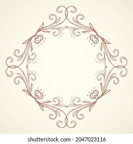 Old cute romantic book ribbon bow swirly tag swoosh element isolated on white paper card backdrop. Freehand black ink pen outline drawn curly corner sketchy in artistic rustic curlicue scrawl style