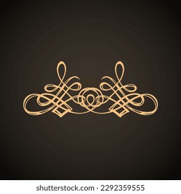 Old cute romantic book ribbon bow swirly tag swoosh element set isolate dark black board  backdrop. Freehand white chalk outline drawn curly logo elegant wed invit artistic rustic curlicu scrawl style