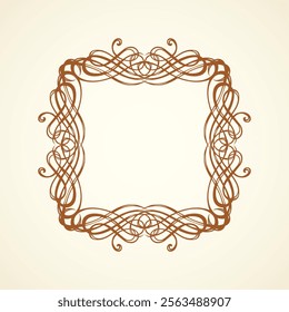 Old cute romantic book ribbon bow swirly tag swoosh element isolated on white paper card backdrop. Freehand black ink pen outline drawn curly corner sketchy in artistic rustic curlicue scrawl style