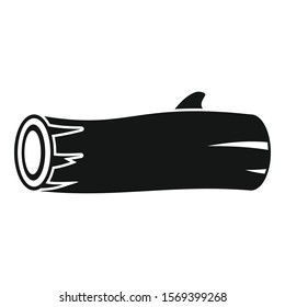 Old cutted tree icon. Simple illustration of old cutted tree vector icon for web design isolated on white background