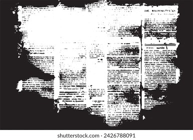 ALTER DUNKLER KRATZPAPIER TEXTUR HINTERGRUND, VINTAGE ZEITUNGSMUSTER