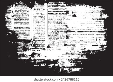OLD DARK SCRATCHED PAPER TEXTURE BACKGROUND, VINTAGE NEWSPAPER PATTERN